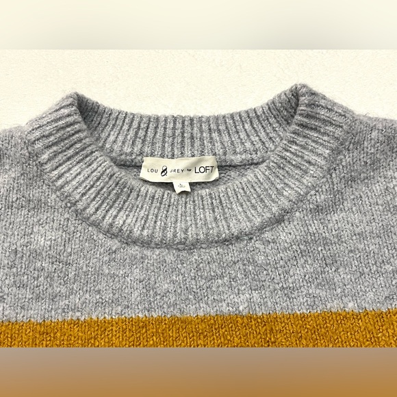 Lou & Grey for LOFT Multicolor Striped Crew Neck Colorful Women’s Sweater - Picture 8 of 16